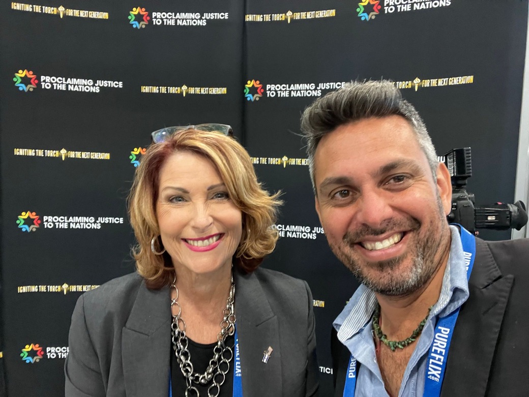 Chaim with Laurie Cardoza Moore